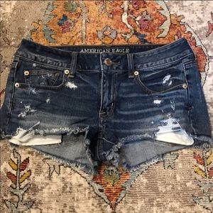 American Eagle distressed cut off shorts